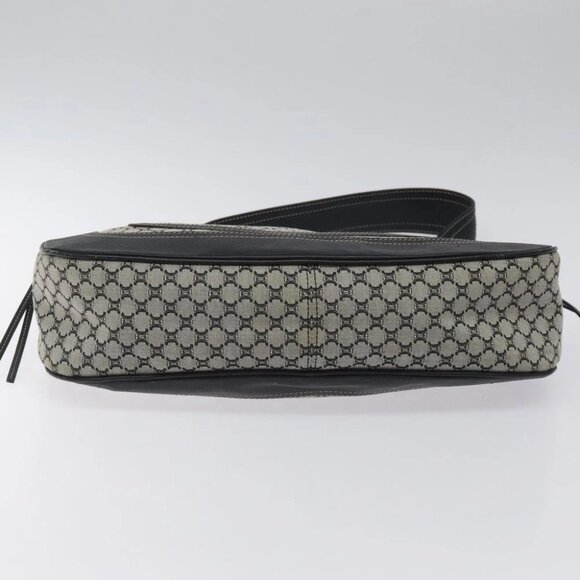 CELINE Macadam Canvas Shoulder Bag Gray Silver Authentic - Picture 6 of 15
